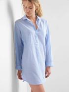 Gap Women Dreamwell Sleep Shirtdress - Light Blue