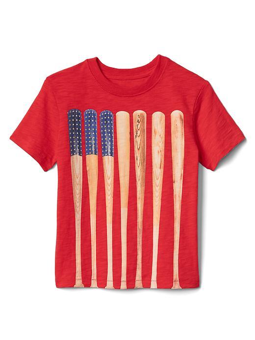 Gap Americana Short Sleeve Slub Tee - Pepper Red