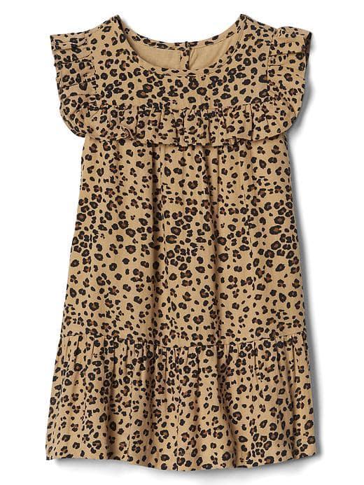 Gap Cheetah Ruffle Dress - Leopard