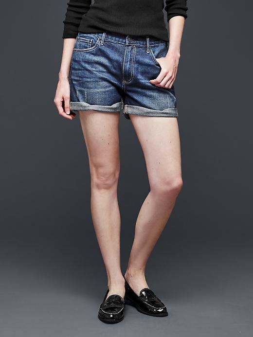 Gap Women 1969 Sexy Boyfriend Denim Shorts - Medium Indigo