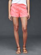 Gap Women Linen Cotton Utility Shorts - Neon Flamingo