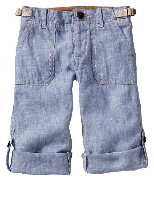 Gap Roll Up Chambray Pants - Denim
