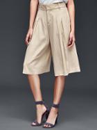 Gap Women Wide Leg Crop Pants - Creamy Satin