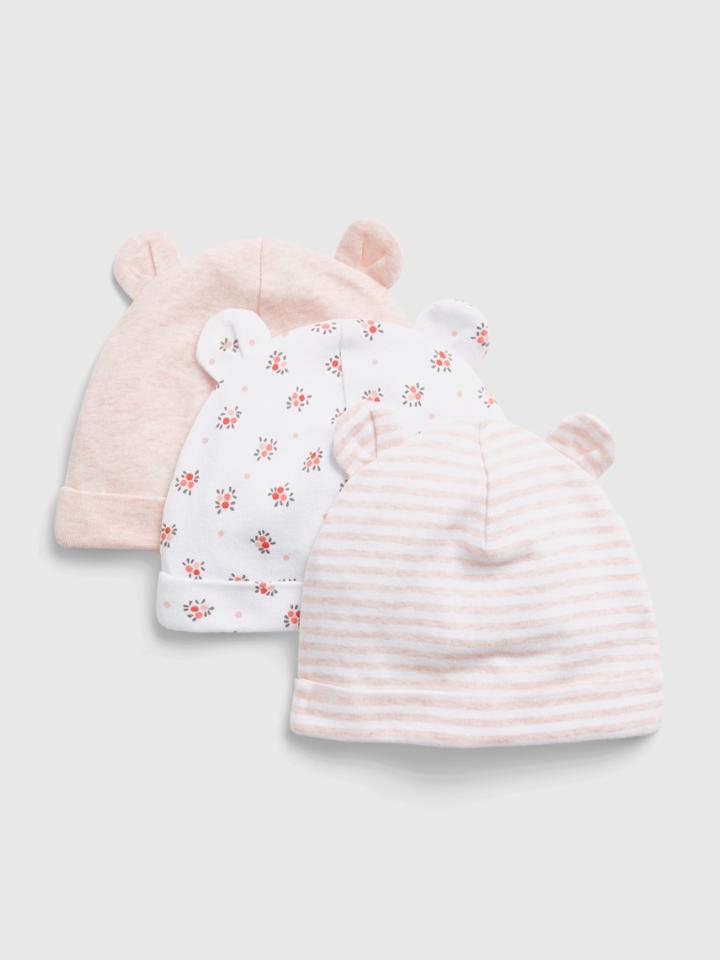 Baby 100% Organic Cotton First Favorite Beanie (3-pack)