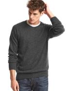 Gap Men Wool Crewneck Sweater - Charcoal Gray