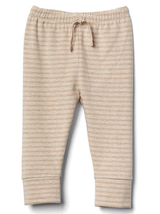 Gap Stripe Soft Terry Leggings - Oatmeal Heather