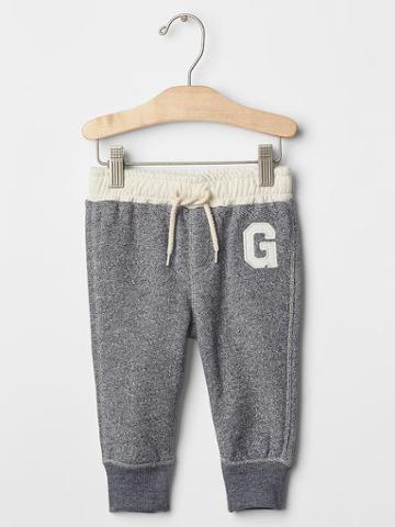 Gap Logo Marled Joggers - Navy Marl