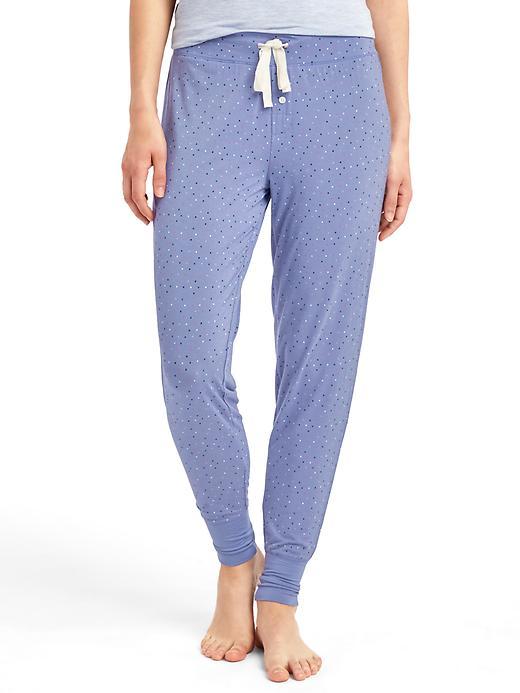 Gap Women Pure Body Print Joggers - Blue Dot