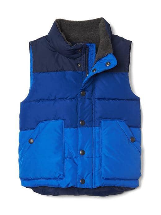 Gap Quilted Fleece Lined Vest - Elysian Blue
