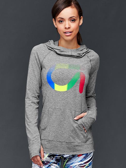 Gap Women Summer Sports Breathe Hoodie - Heather Gray