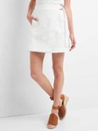 Gap Women Wrap Utility Mini Skirt - White