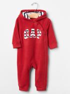 Gap Logo Zip Hoodie One Piece - Modern Red