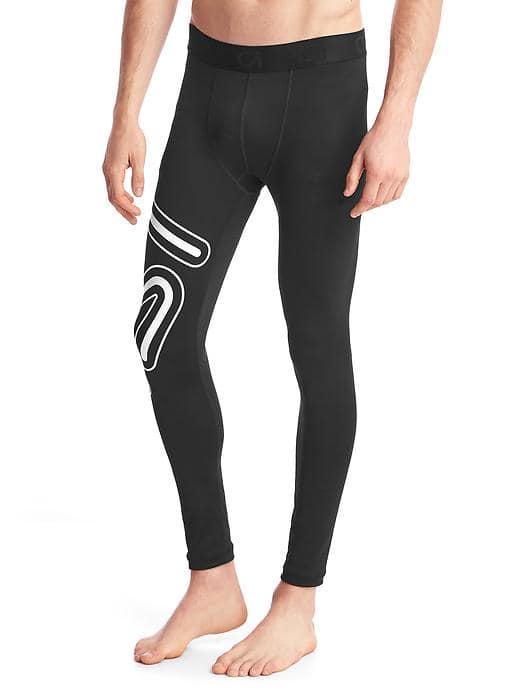 Gap Men Compression Base Layer Tights - True Black
