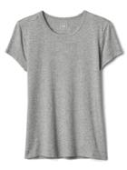 Gap Women Fitted Crewneck Tee - New Heather Grey