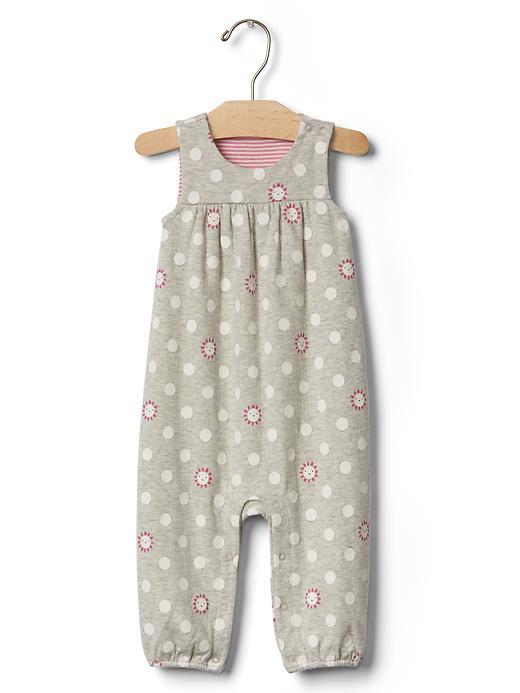 Gap Sunny Dot Tank One Piece - Gray Heather