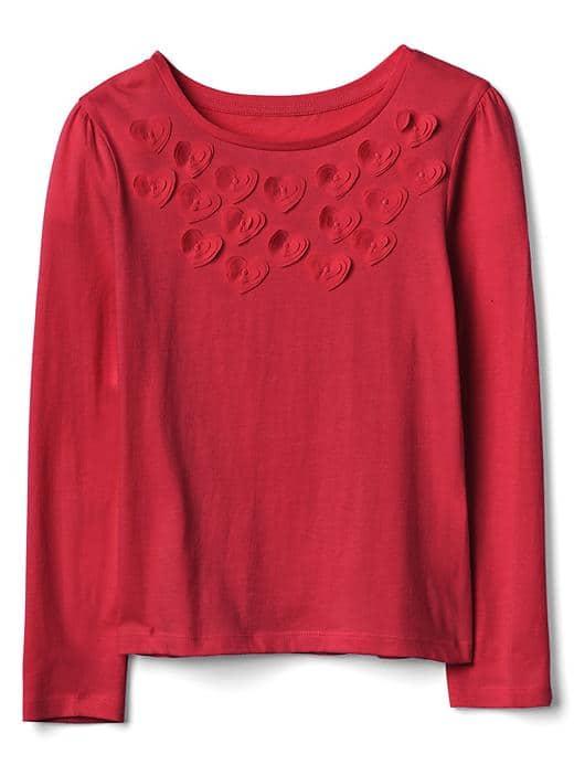 Gap Heart Applique Tee - Modern Red