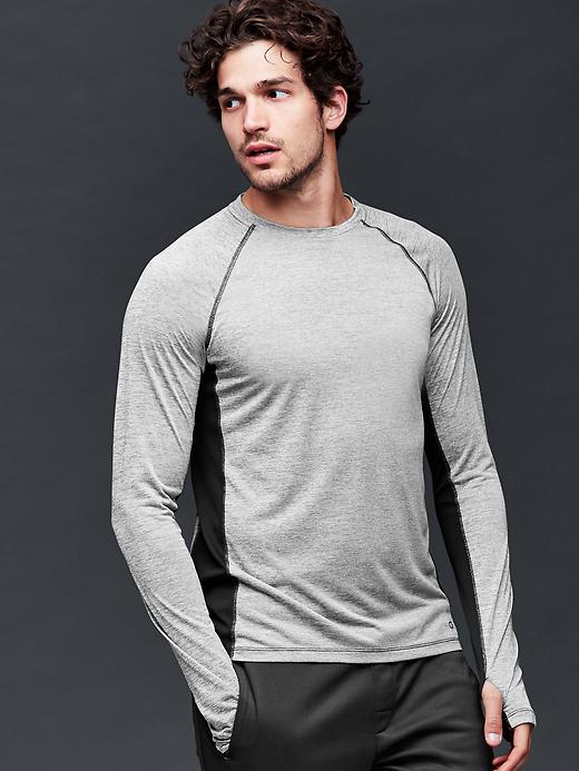 Gap Men Core Trainer Crew Lonsleeve - Grey Heather
