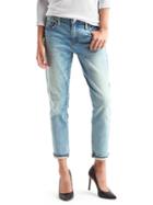 Gap Women Authentic 1969 Best Girlfriend Metallic Stitch Jeans - Light Indigo