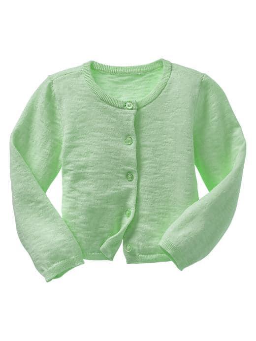 Gap Slub Cardigan - Bright Seafoam