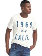 Gap Men California Graphic Crewneck Tee - New Off White