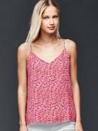 Gap Women Drapey Print Cami - Pink Heart