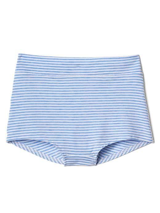Gap Women Breathe High Waist Bikini - Preppy Stripe Blue