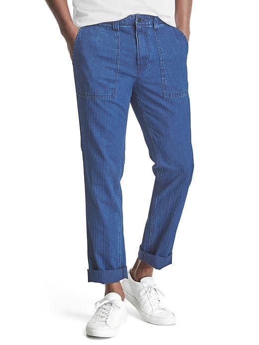 Gap Men Nautical Surplus Slim Pants - Blue Indigo
