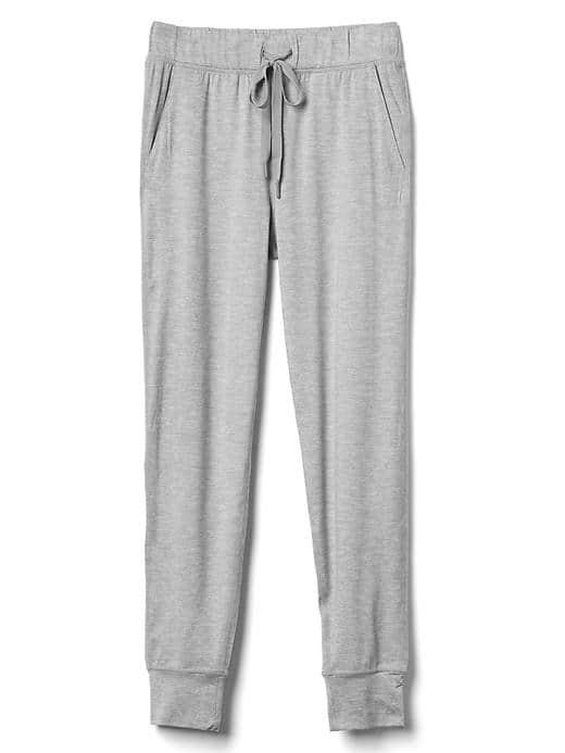 Gap Women Soft Brushed Tech Jersey Joggers - Light Heather Grey