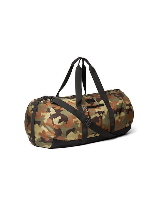 Gap Men Nylon Packable Duffel Bag - Green Camo