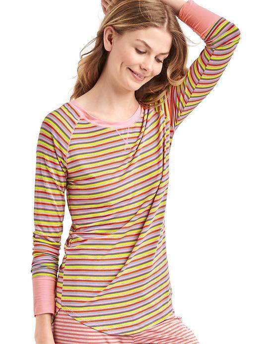 Gap Women Pure Body Long Sleeve Tee - Coral Stripe