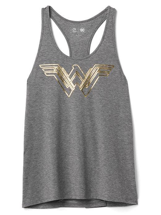 Gap Women Gapfit Wonder Woman Lasso Tank - New Heather Grey