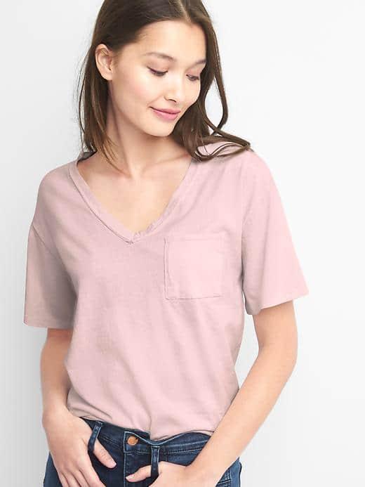 Gap Women Boyfriend Tee - Mauve Mist