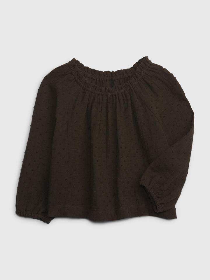 Toddler Swiss Dot Gauze Top