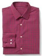 Gap Men Supima Cotton Gingham Standard Fit Shirt - Red Light