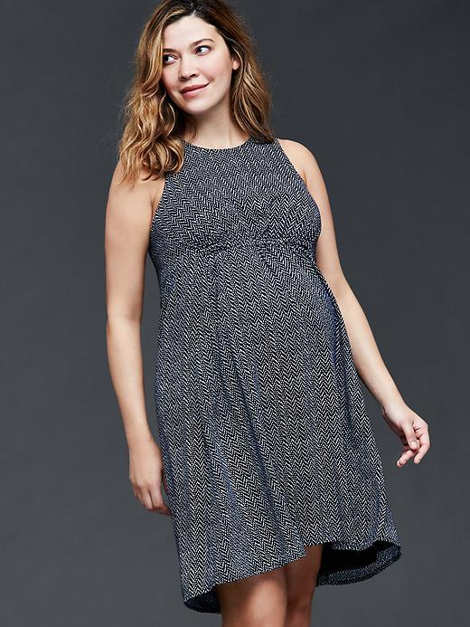 Gap A Line Tank Dress - Light Blue/navy
