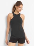Gap Low Impact High Neck Shelf Tank - True Black