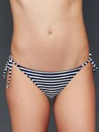 Gap Women String Bikini - Navy & White Stripe