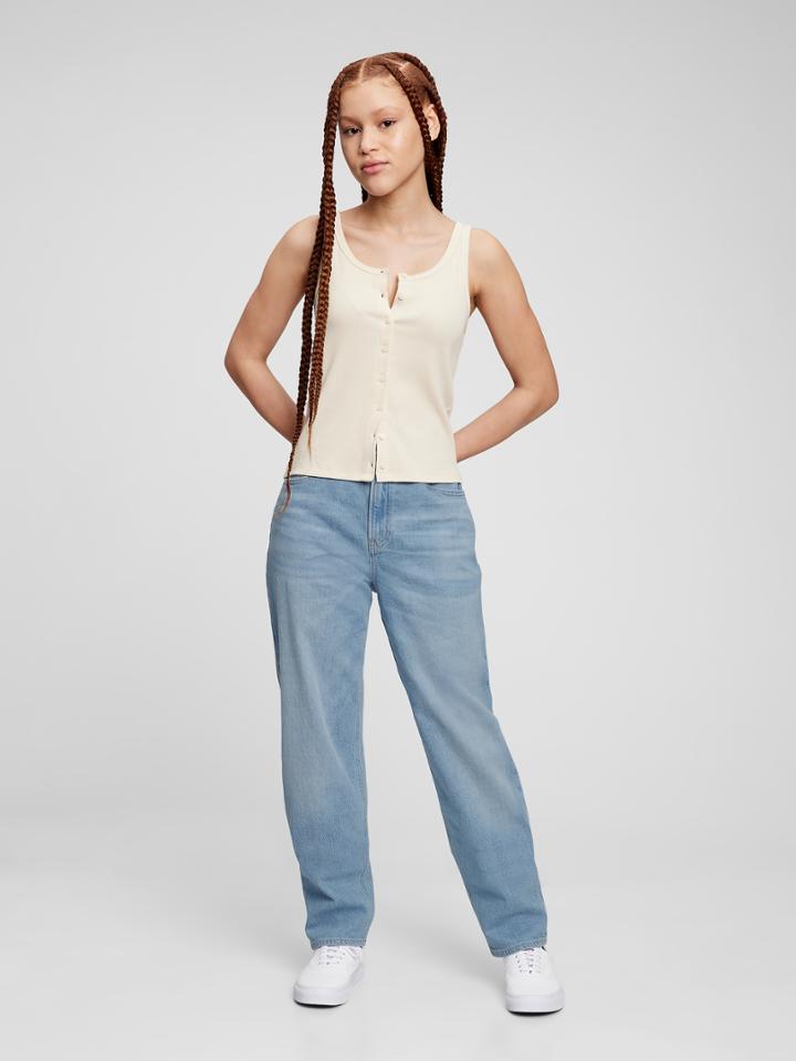 Teen Sky High Mom Jeans With Washwell