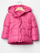 Gap Primaloft Ruffle Trim Puffer Jacket - Devi Pink