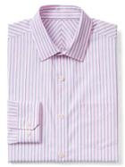 Gap Men Wrinkle Resistant Double Stripe Standard Fit Shirt - Wild Orchid