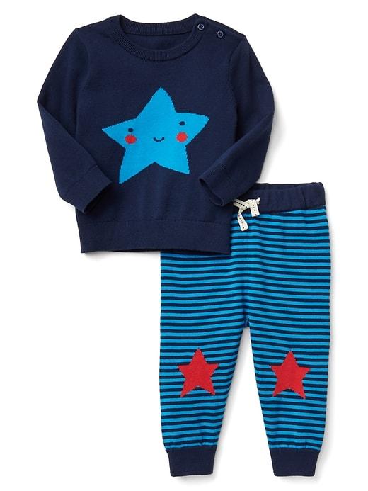 Gap Sky Graphic Sweater Set - Elysian Blue