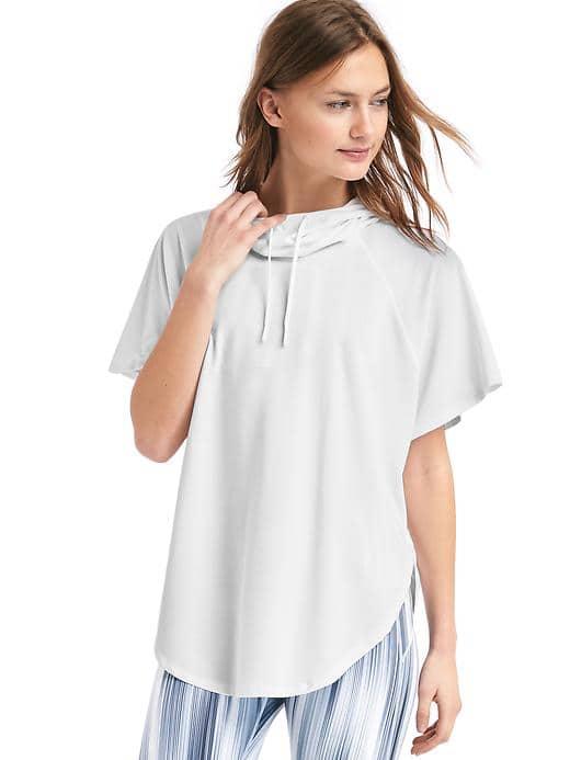Gap Women Gapfit Breathe Hooded Poncho - White