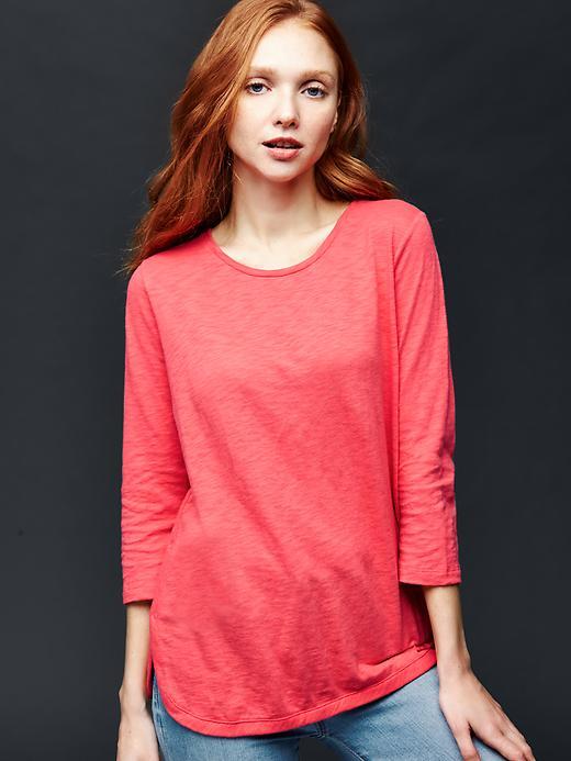 Gap Three Quarter Sleeve Nursing Tee - Rose Bush