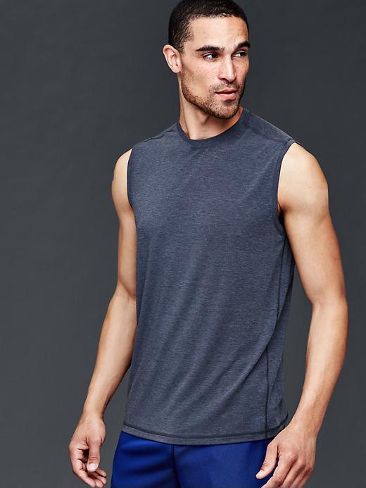 Gap Men Gapfit Breathe Sleeveless T Shirt - Blue Galaxy