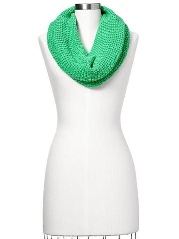 Gap Waffle Knit Infinity Cowl Scarf - Deco Green