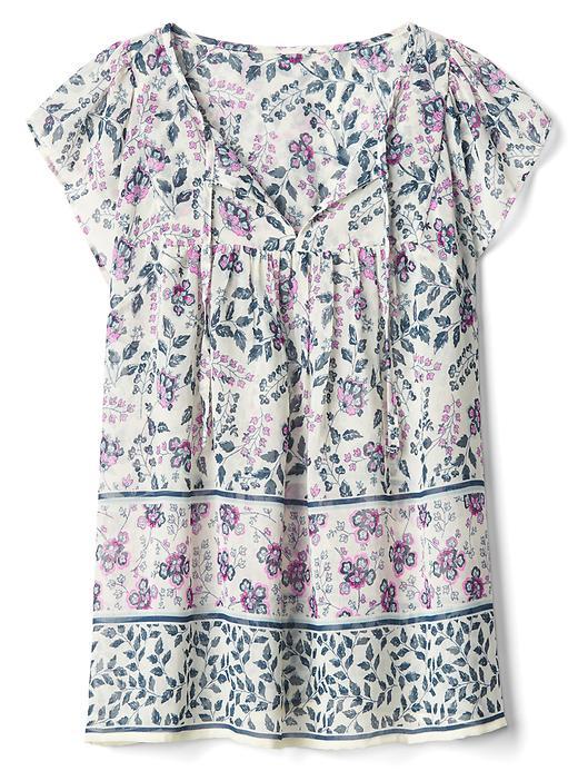 Gap Floral Chiffon Blouse - White