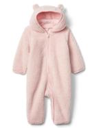 Gap Cozy Bear Zip One Piece - Pink Cameo