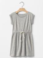Gap Print Tie Waist Dress - Grey Nep