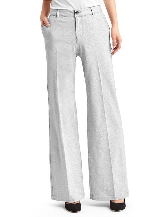 Gap Women Wide Leg Knit Pants - Heather Grey