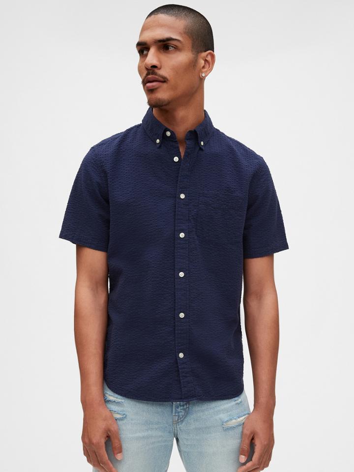 Seersucker Short Sleeve Shirt